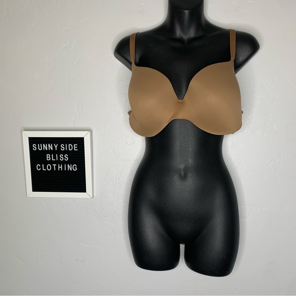 Auden Brown Full Coverage Underwire Demi Bra 38D Nude Smooth Everyday